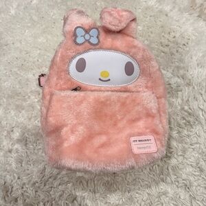 My Melody Plush Backpack - Soft Pink
